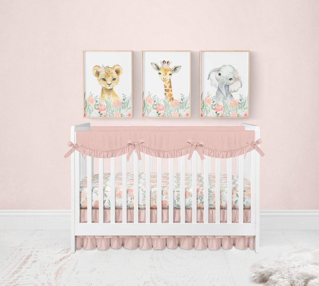 Safari Nursery Prints, Floral Nursery Wall Decor, Set of 3 Prints ...