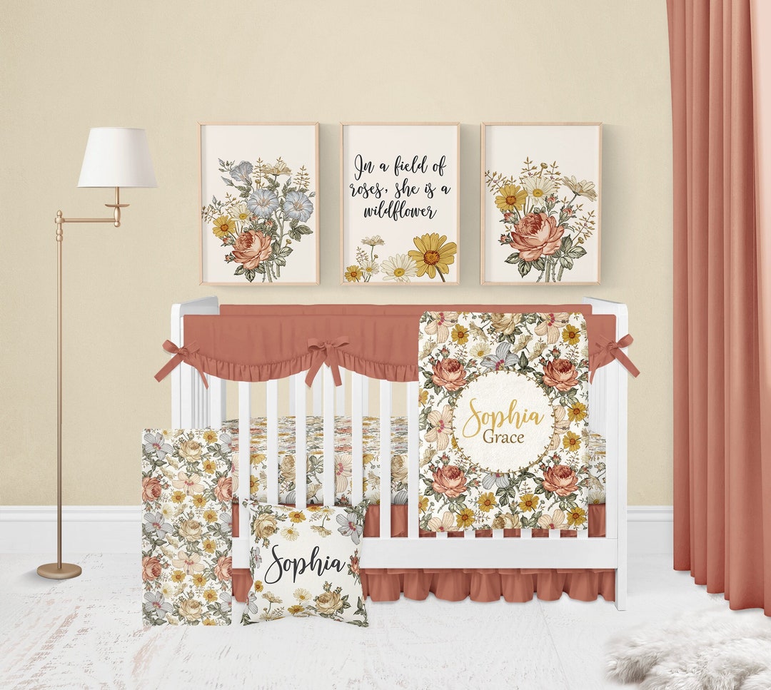 Vintage crib bedding sale