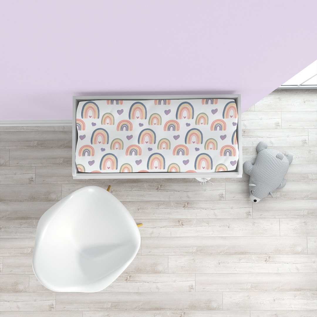 Rainbow Changing Pad Cover Rainbow Nursery Baby Girl Gift Etsy