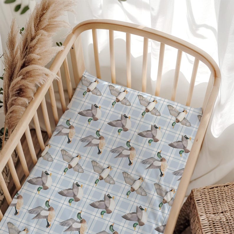 Duck Hunting Crib Bedding Set for Boy, Baby Boy Bedding, Mallard Duck ...