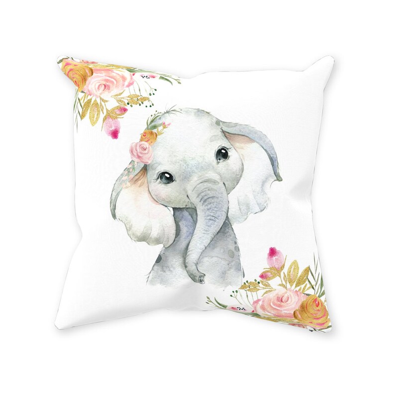 Elephant Crib Bedding Set Floral Girl Crib Bedding Floral Etsy