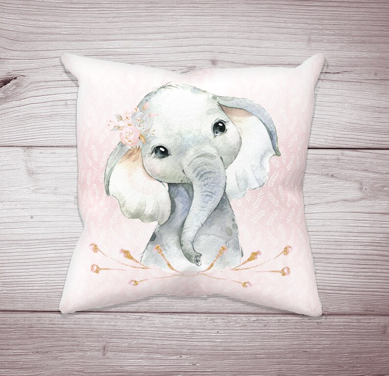 Elephant Baby Bedding Set Pink Floral Crib Bedding Girl Etsy