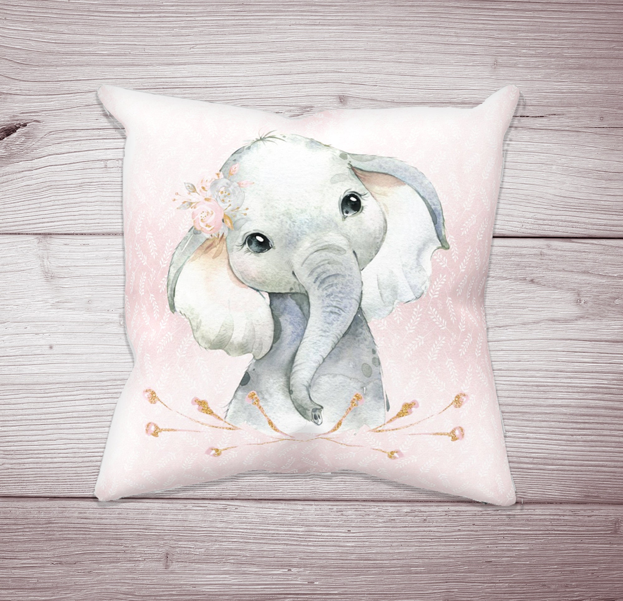 Elephant Baby Bedding Set Pink Floral Crib Bedding Girl Etsy