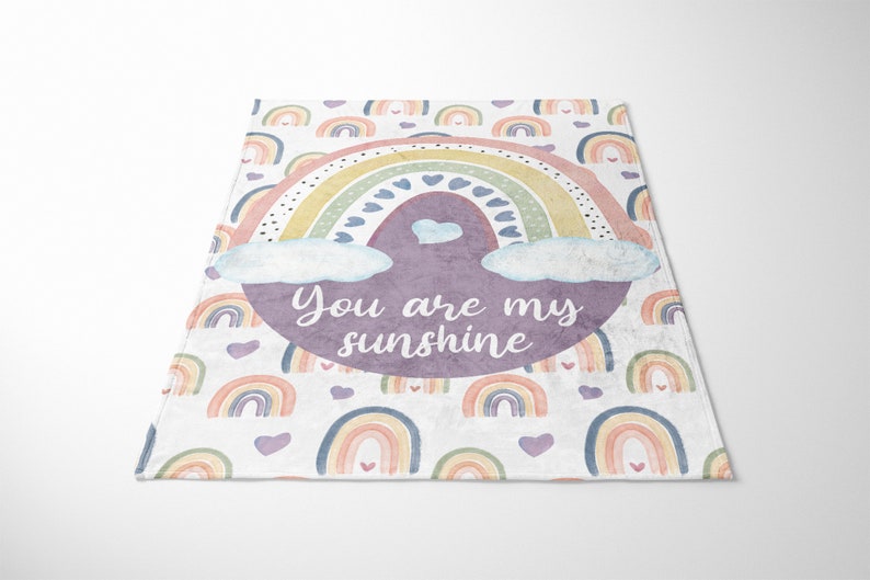 You Are My Sunshine Rainbow Nursery Bedding Set Rainbow Crib Etsy
