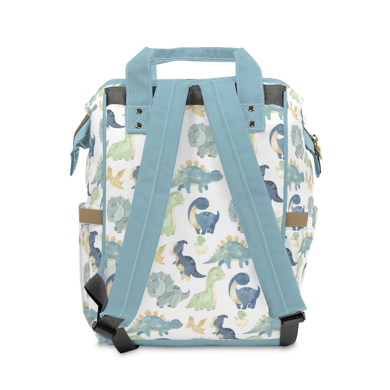 Custom Diaper Bag, Dinosaur Diaper Bag Multiuse Backpack, Boy Diaper Bag Backpack, Baby Shower Gift, Personalized Baby Bag Boy, New Mom Gift image 3