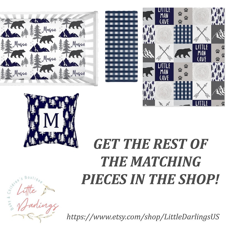 Blue Plaid Nursery Curtains Baby Boy Nursery Curtains Etsy