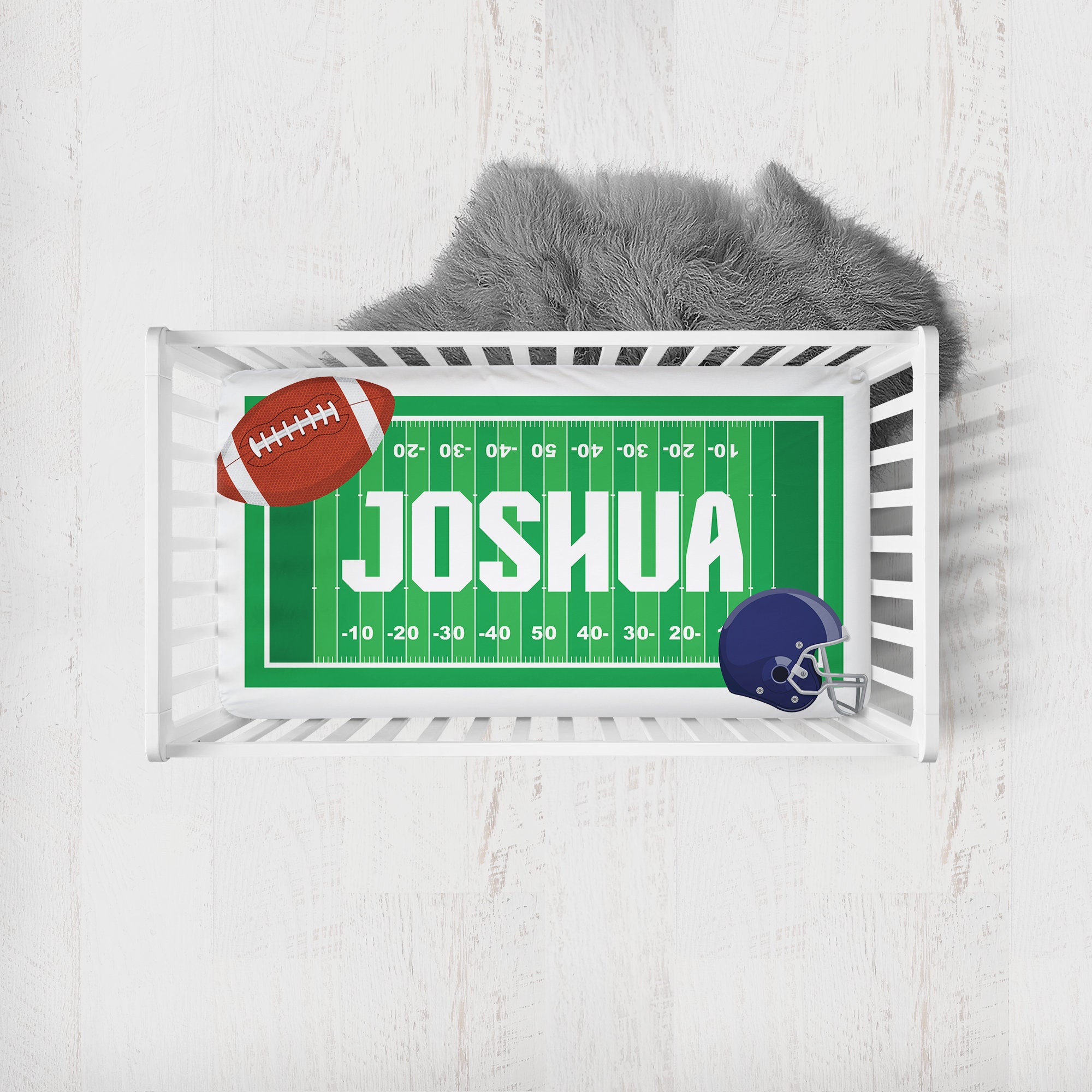 Football Crib Bedding Set Baby Boy Bedding Set Football Etsy