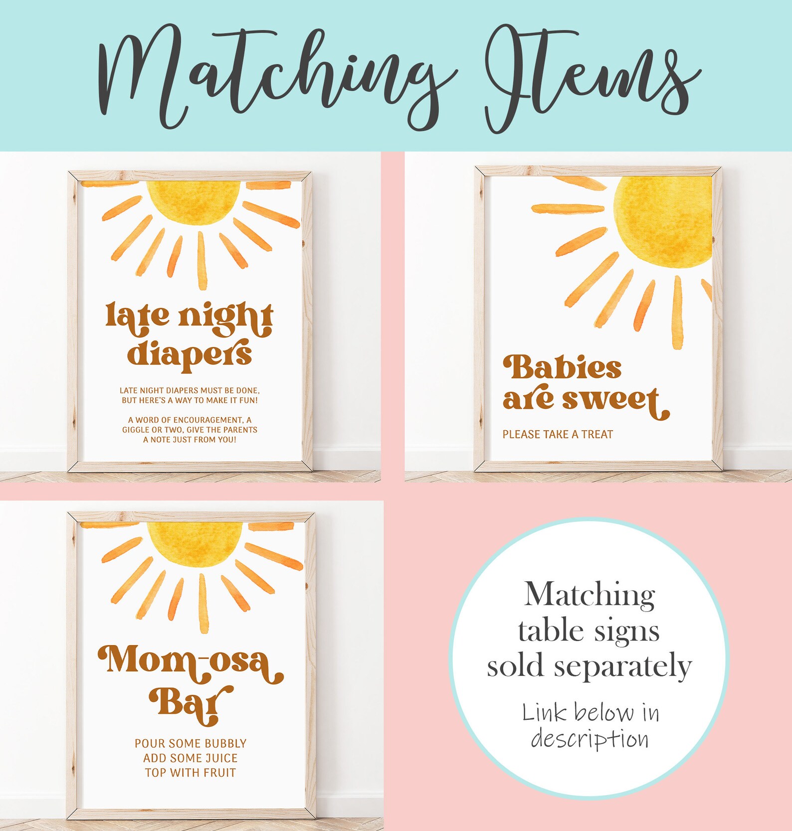 Sun Raffle Code Sun Baby Shower Diaper Raffle Sign and Raffle Ticket, Here Comes the ...