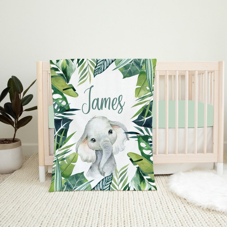 Elephant Crib Bedding Set Boy Crib Bedding Set Elephant Etsy