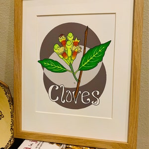 cloves 8x10 print, foodie art, Kitchen art, giclee print