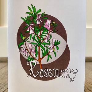 Rozemarijn botanische kaart, Thanksgiving kaart, alle doel wenskaart