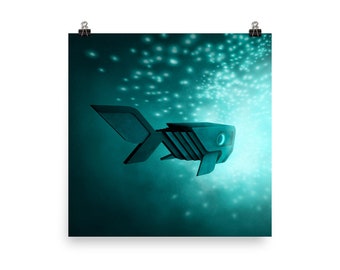 Unterwasser Ozean Fisch Szene - Kunstdruck