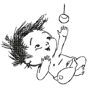 Cute Baby Doodle Embroidery Design, Baby Boy BabyGirl Design, Pattern for Machine embroidery design, pes, hus, dst, exp etc.INSTANT DOWNLOAD