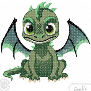 Dragon Embroidery Design, cute baby dragon Motive, Patterns for Machine embroidery design, pes, hus, dst, INSTANT DOWNLOAD