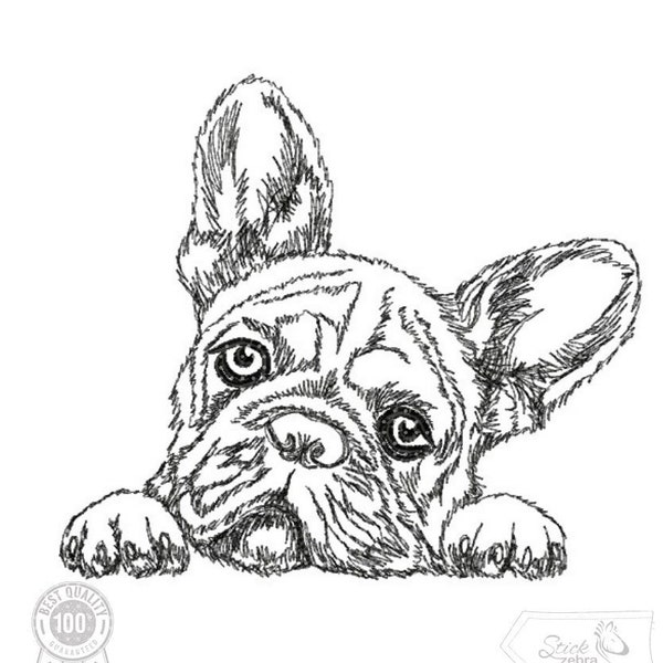 Chien Bully broderie Design, Bulldog Motif, motif pour la conception de broderie Machine, pes, hus, dst, exp etc. TÉLÉCHARGEMENT INSTANTANÉ,