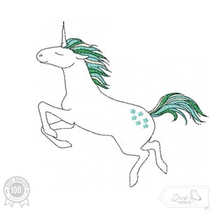 Unicorn Embroidery Design, Unicorn with Stars Motif, Pattern for Machine embroidery design, pes, hus, dst, exp etc. INSTANT DOWNLOAD,