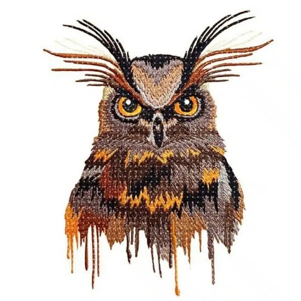 Owl Embroidery Design, forest Animal Bird Motive, Pattern for Machine embroidery design, pes, hus, dst, exp etc. INSTANT DOWNLOAD,