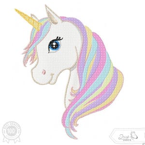 Unicorn  Embroidery Design, Rainbow and Unicorn Motif, Pattern for Machine embroidery design, pes, hus, dst, exp etc. INSTANT DOWNLOAD,