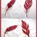 Feather Design Heavy Beaded Embroidery On a Mesh Fabric-Sold By The Panel- Royal Blue