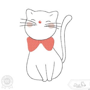 Cat Set Embroidery Design, Cute Kitten Kids Motif, Pattern for Machine embroidery design, pes, hus, dst, exp etc. INSTANT DOWNLOAD