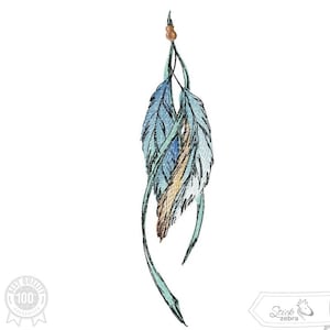 Feather Embroidery Design, boho indianer Motif, Pattern for Machine embroidery design, pes, hus, dst, exp etc. INSTANT DOWNLOAD,
