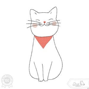 Cat Set Embroidery Design, Cute Kitten Kids Motif, Pattern for Machine embroidery design, pes, hus, dst, exp etc. INSTANT DOWNLOAD