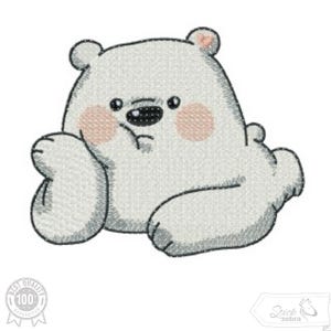 Polar Bear Embroidery Design, Kids Ice Bear Motiv, Pattern for Machine embroidery design, pes, hus, dst, exp etc. INSTANT DOWNLOAD