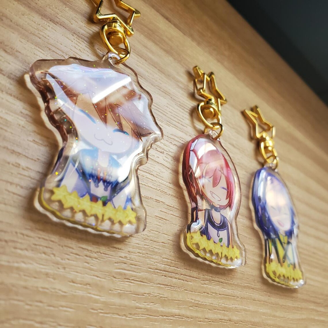 Kingdom Hearts 1 Destiny Island Trio Keychains Etsy