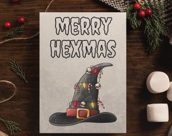 Witch Christmas Card - Etsy