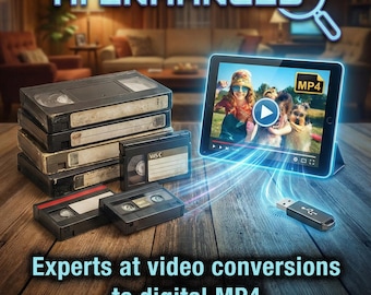 I convert VHS, 8mm & Mini DV videotapes to Digital MP4 | AI Enhanced Video Conversion