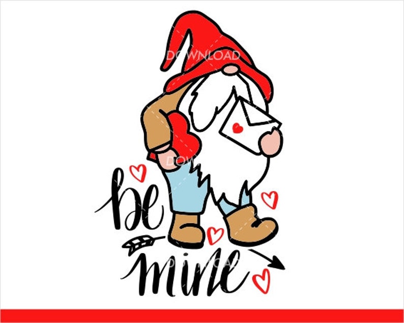 Download Valentines Day svg / Gnome with heart svg / Gnome svg / | Etsy