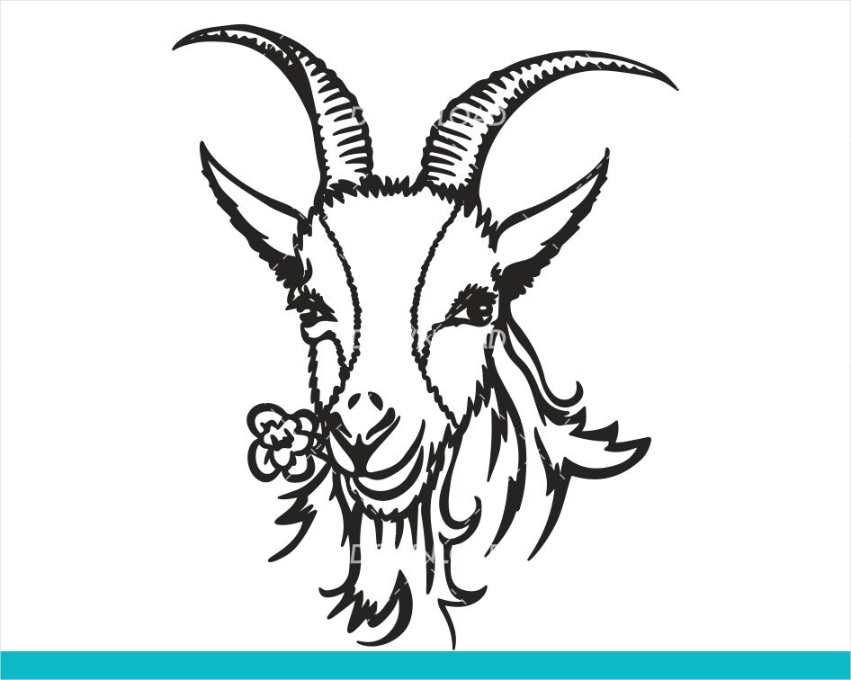 Goat Face SVG File / SVG File Cutting Template / Animal svg / | Etsy