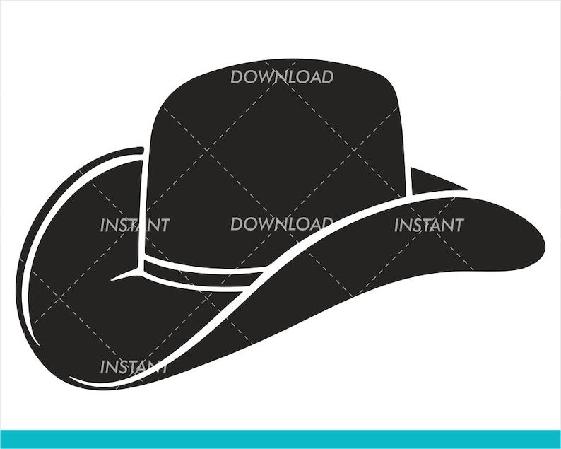 Download Cowboy Hat SVG File Country Western SVG / SVG Png Eps Dxf | Etsy