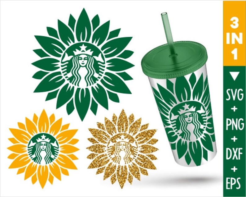 Download Sunflower Starbucks Svg Leaf Flower Floral Starbucks Svg ...