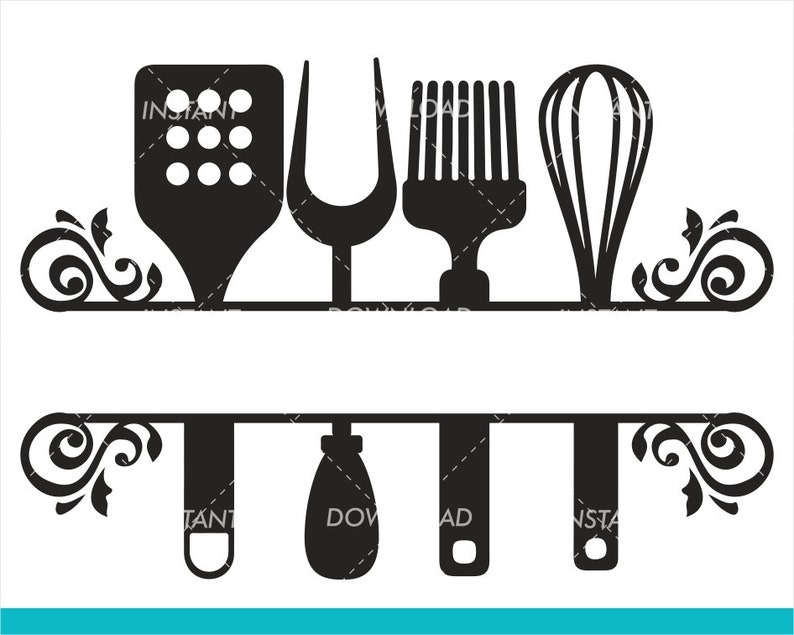 Download Visual Arts Kitchen Split Frame Svg Kitchen Monogram Svg Flourish Kitchen Svg Cooking Monogram Svg Kitchen Cut File Monogram Frame Svg Png Craft Supplies Tools