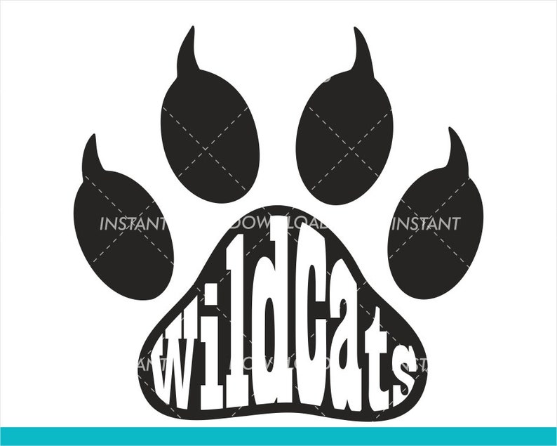 Download Wildcats Paw Print SVG / Paw SVG / Paw Print Svg / Dog Svg ...