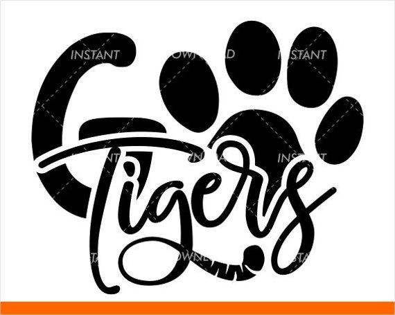 Download Go Tigers svg Paw svg Tigers svg Football svg Tigers | Etsy