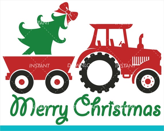 Download Free Christmas Svg Farm Tractor Monogram Svg Cut File Etsy SVG Cut Files
