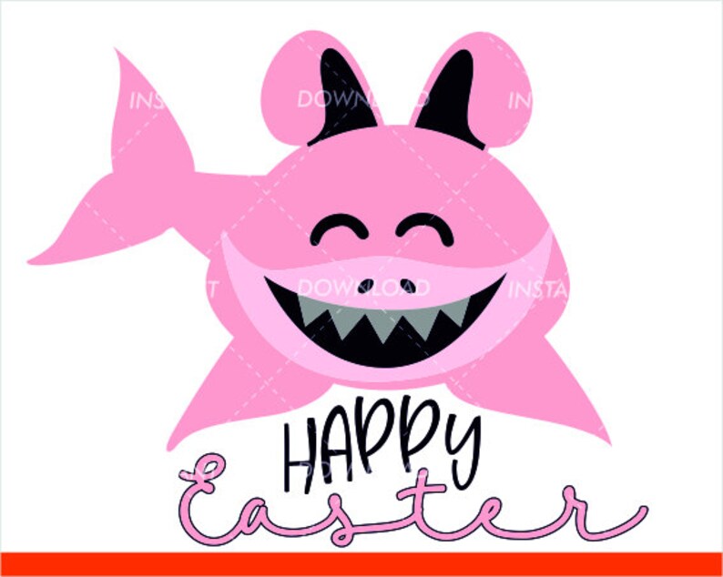 Download Easter Svg shark Svg Dxf Eps easter shark happy easter | Etsy