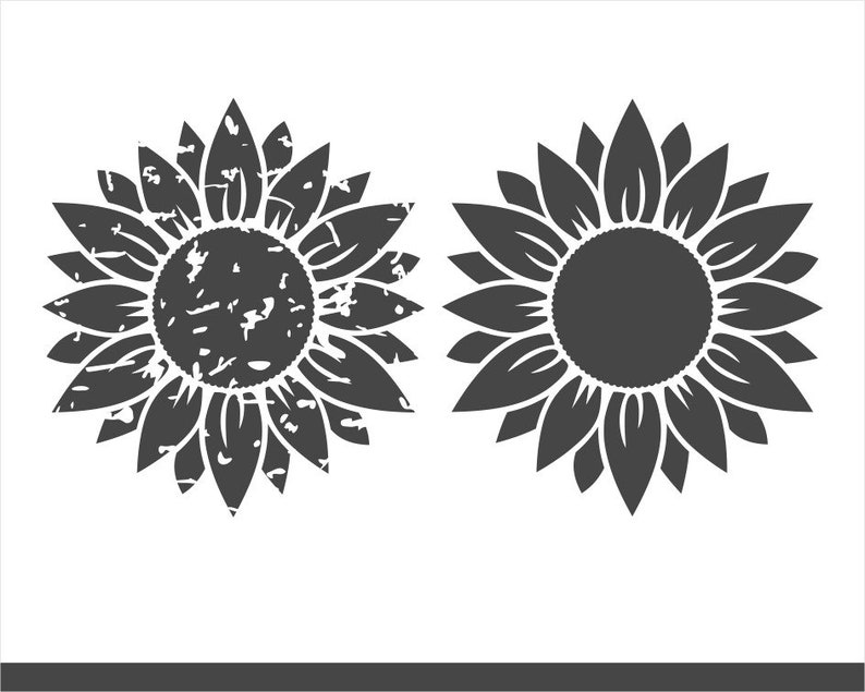 Download Sunflower Svg Single Layer Sunflower SvgFlower Svg Grunge ...