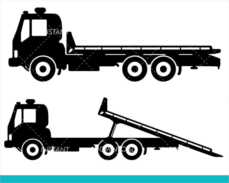 Rollback Truck SVG File / Tow Truck SVG / Flatbed Truck Svg / | Etsy
