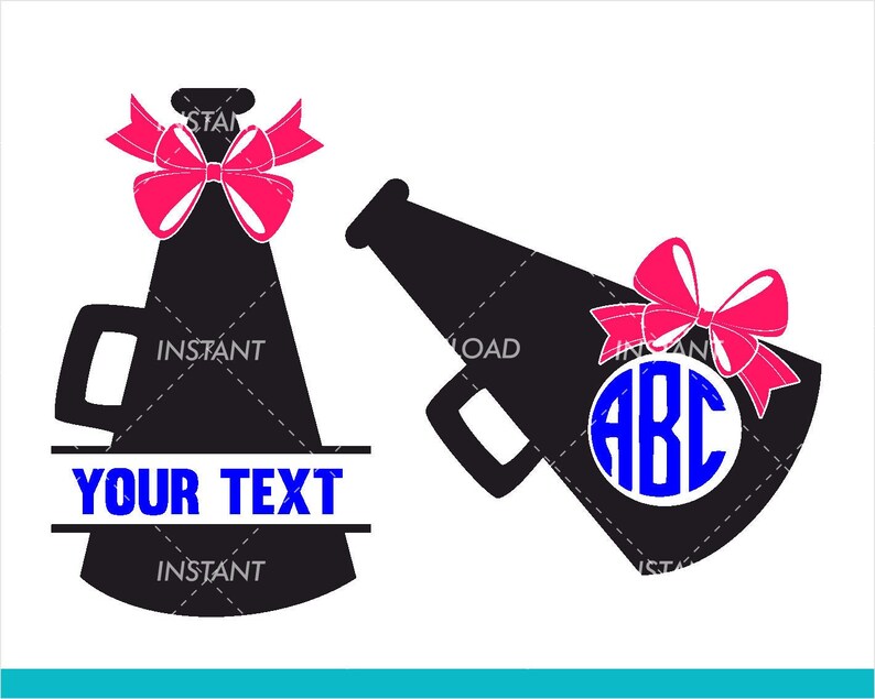 Download Cheer megaphone monogram svg cheer megaphone svg cheer svg ...