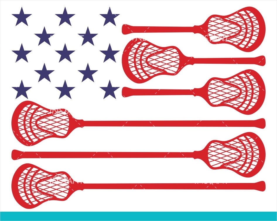 Lacrosse Patriotic USA Flag SVG File / Lacrosse Stick svg / Etsy