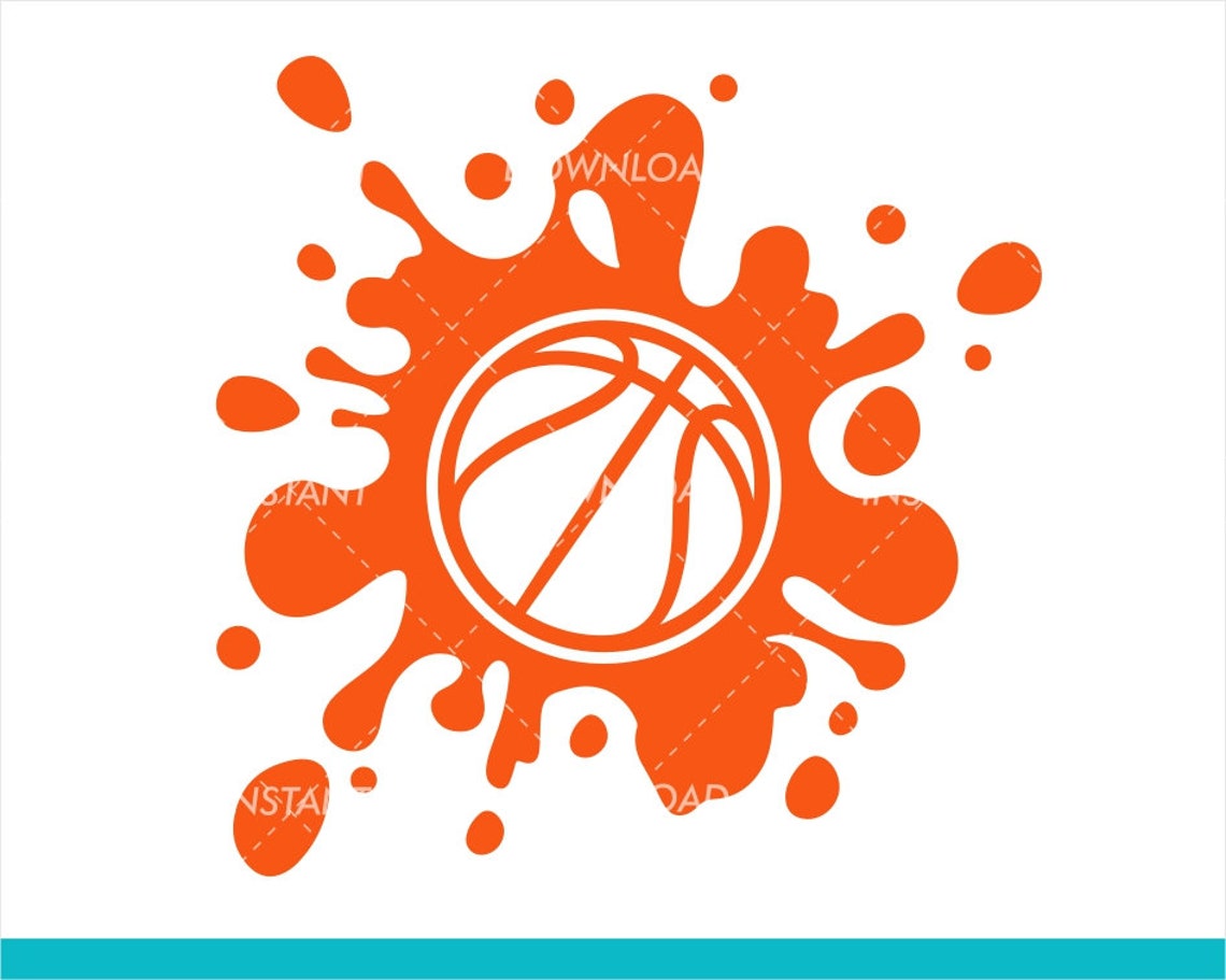 Splatter Basketball SVG File / Dripping Basketball svg / Etsy