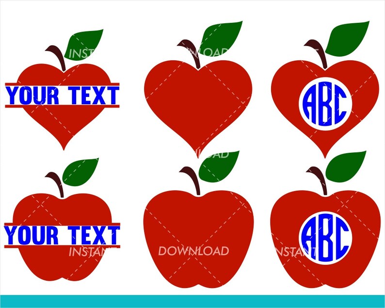 Download Apple SVG / Frame Teacher SVG / Monogram Png Eps Dxf Vinyl ...