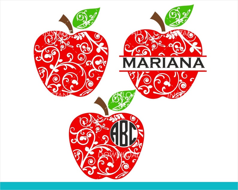 Download Teacher Apple Svg / Apple flourish bundle / File types ...