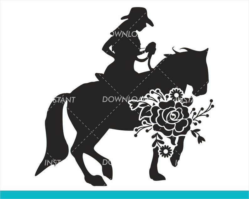 Download Floral Horse SVG File / Cowgirl SVG / Horseback Riding svg ...