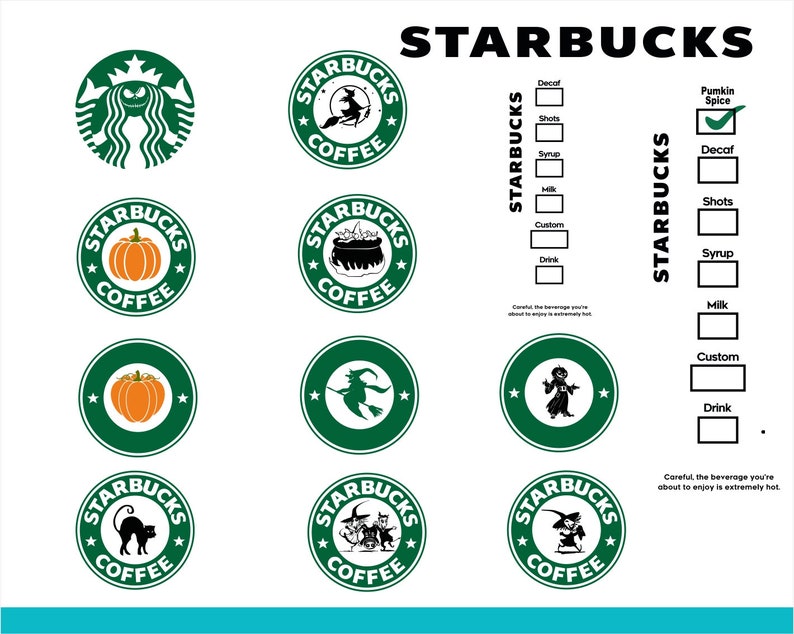 Halloween Starbucks Logo SVG Pumkin Starbucks DXF | Etsy