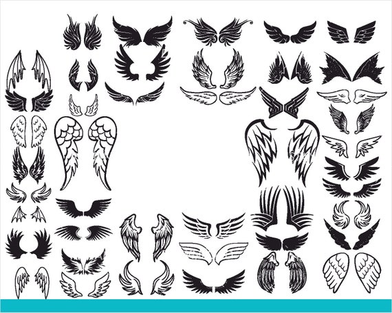 Download Angel Wings Svg Angel Wings Clipart Png Wings Svg File For Cricut Wings Outline Wings Bundle Dxf Silhouette Cameo Wings Cut File Clip Art Art Collectibles
