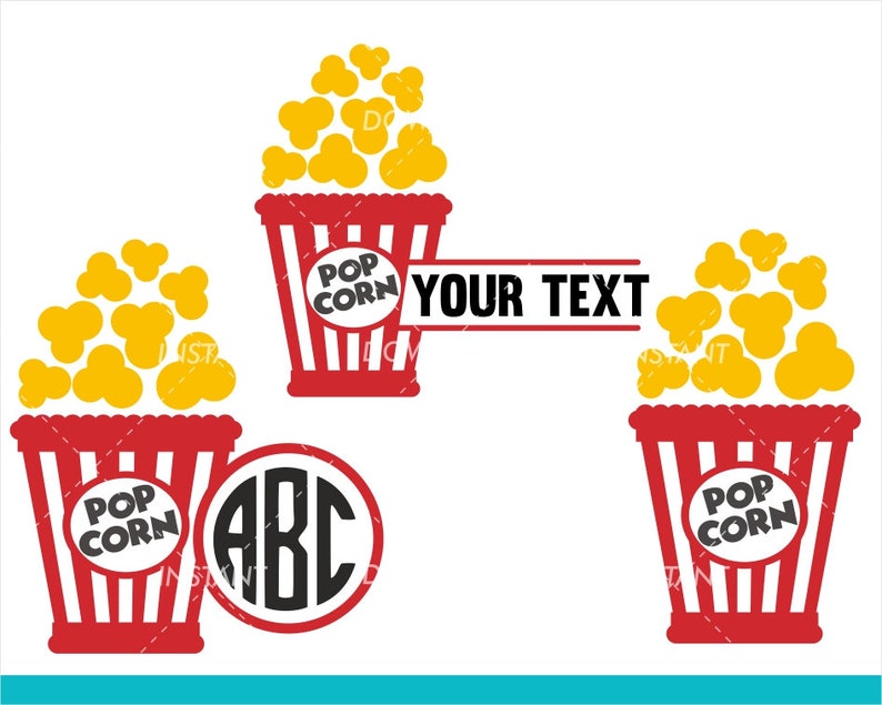 Popcorn Box SVG File / Movie Prop svg / Movie Night svg ...